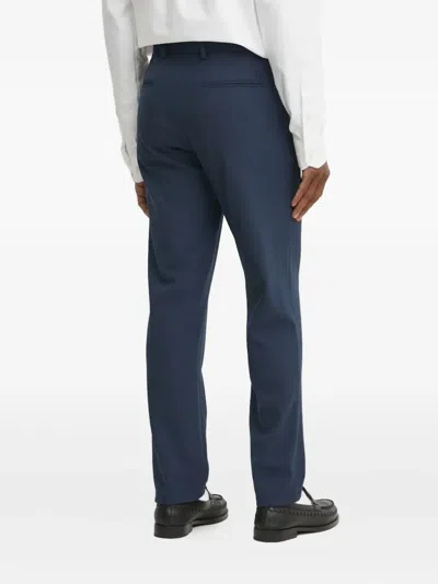 Les Deux Como Embroidered-pockets Trousers In Blue