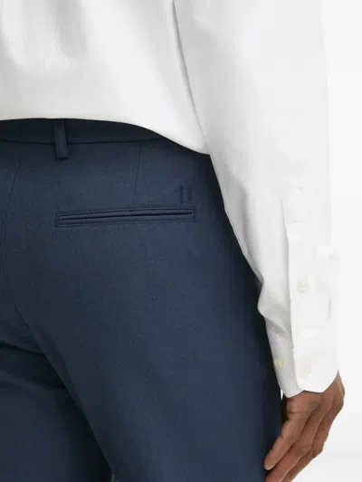 Les Deux Como Embroidered-pockets Trousers In Blue