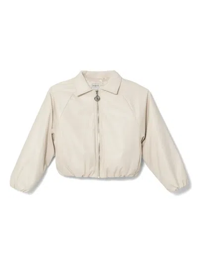Guess Raglan-sleeves Jacket In Neutral