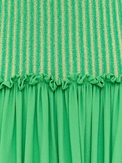 针织紧胸衣式超长连衣裙