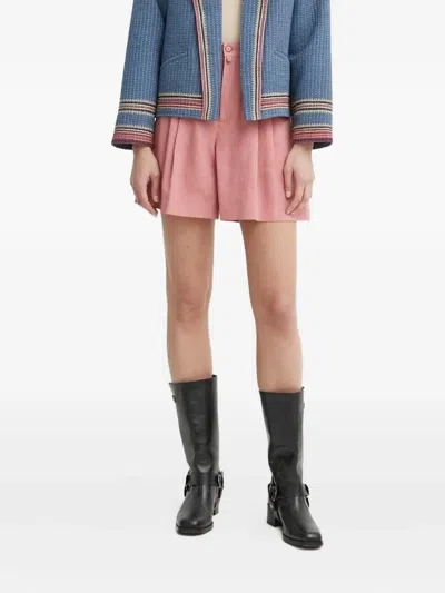 Drykorn Pleated-front Shorts In Pink