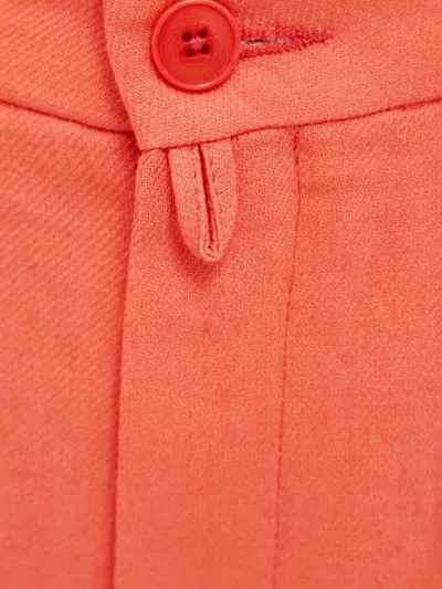 Drykorn Pleated High-waisted Shorts In Orange