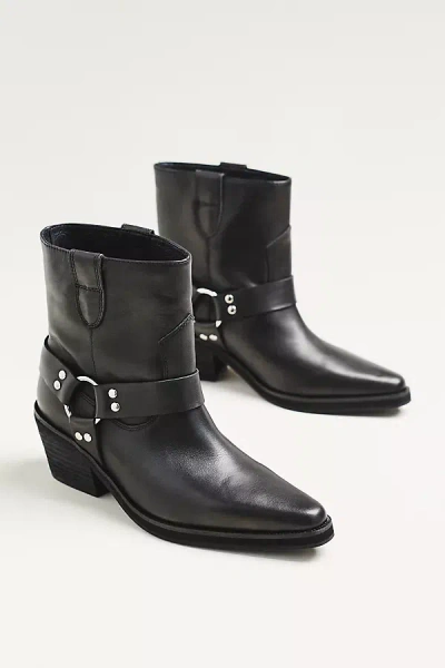 Intentionally Blank Joey Ankle Moto Boots In Black