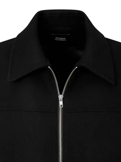 Studio Tomboy Zip-up Wool Jacket In Black