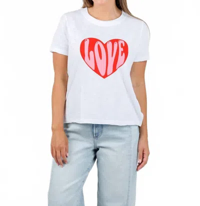 Lisa Todd Love Heart Graphic Tee In White In White