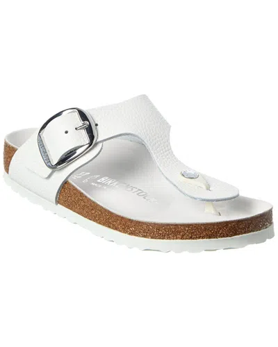 Birkenstock Gizeh Big Buckle Leather Sandal In White