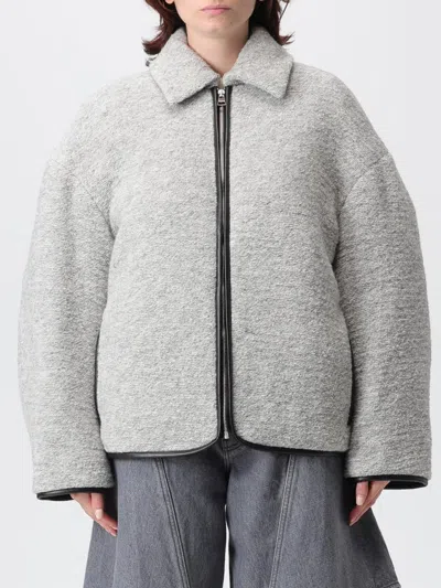 Jw Anderson Contrast Trim Casual Jacket Light Grey Melange In Gray
