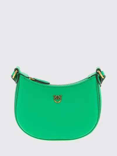 Pinko Baby Half Moon Shoulder Bag In Green
