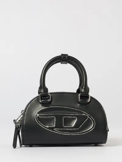 Diesel 1dr Dome-leather Bowling Bag In Black