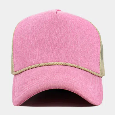 Fashnzfab Plain Premium Pigment Foam Trucker Hat In Multi