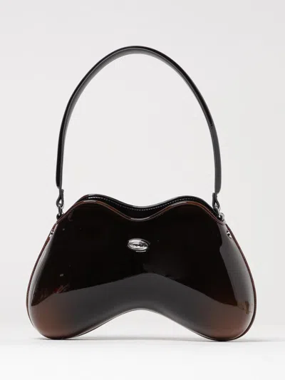 Diesel Curved Glossy Shoulder Bag Handle In Red