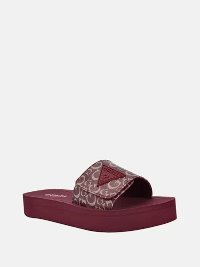 Guess Factory Parties Logo Slides In Red
