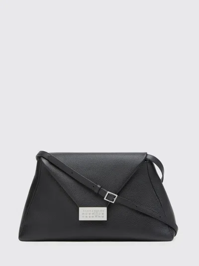 Mm6 Maison Margiela Leather Shoulder Bag In Black