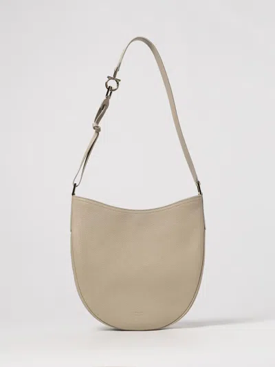 Ferragamo Textured Finish Shoulder Bags With Adjustable Strap In Nude