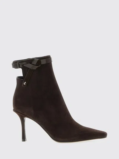 Jimmy Choo Camie Brown Ankle Boots With Knot Detail In Suede Woman In Brown