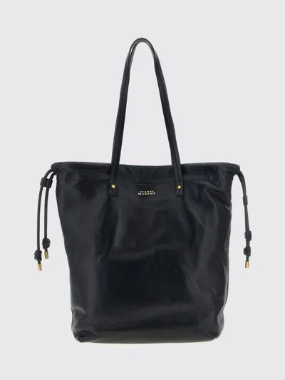 Isabel Marant Adjustable Strap Shoulder Bag With Top Handles In Black