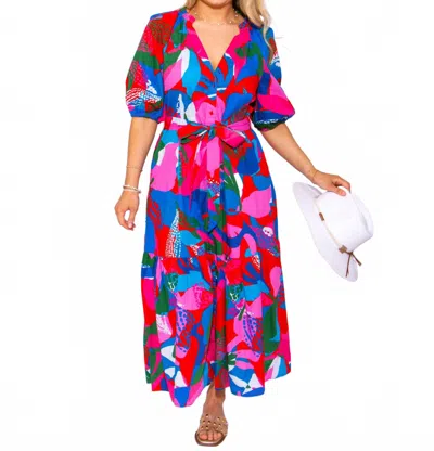 Sugarlips Women's Wildflower Button Down Midi Dress In Multi In Multi