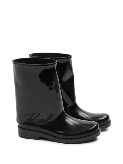 Karl Lagerfeld Slip-on Boots In Black
