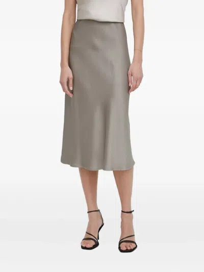 Drykorn High-waist Midi Skirt In Gray