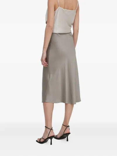 Drykorn High-waist Midi Skirt In Gray
