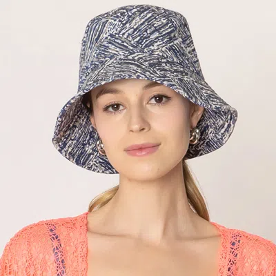 Fashnzfab Abstract Print Bucket Hat In Blue
