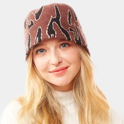 Fashnzfab Animal Patterned Soft Fabric Bucket Hat In Brown