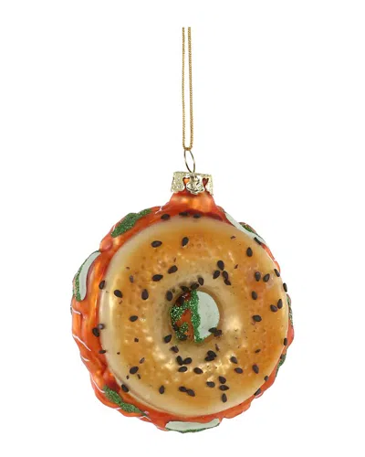 Cody Foster & Co. Bagel With Lox Ornament In Multi