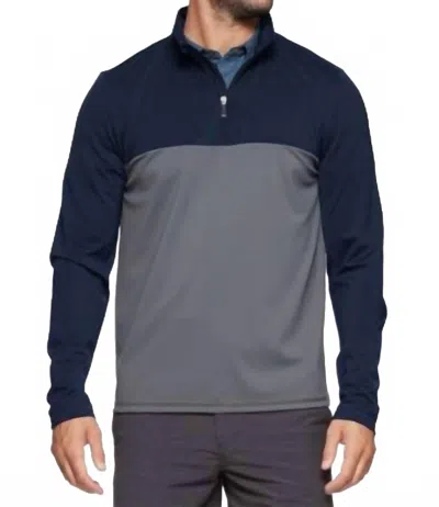 Flags & Anthem Madeflex Journey Stretch 1/4-zip In Navy/charcoal In Blue