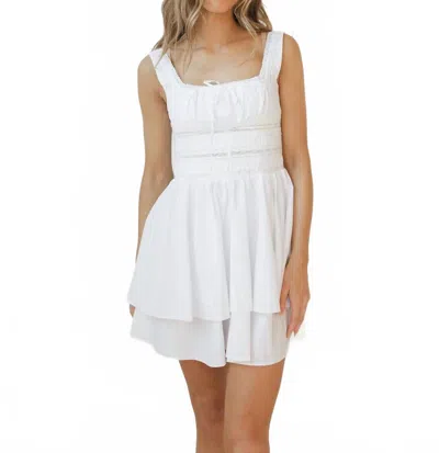 Nia Melaine Dress In White In White