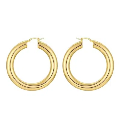 Lillian Basic Everyday Hoop Earrings In Gold In Gold