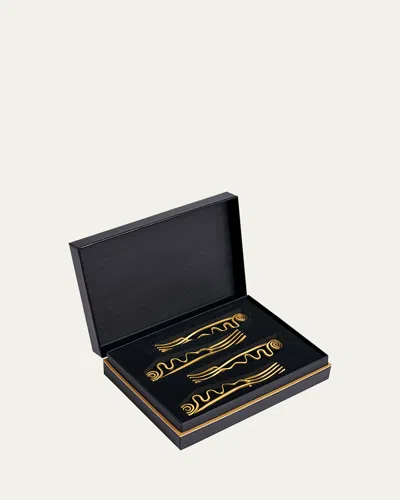 L'objet Spirale Cocktail Forks, Set Of 4 In Gold