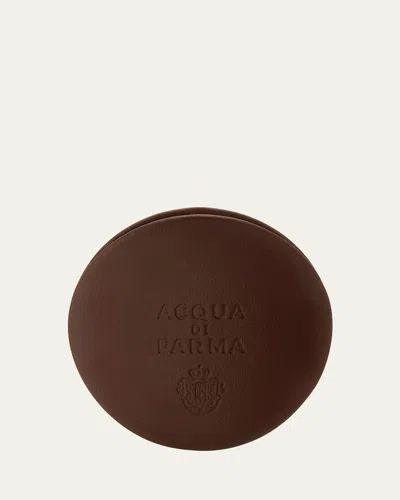 Acqua Di Parma Dark Brown Leather And Azure Car Diffuser Case In Brown