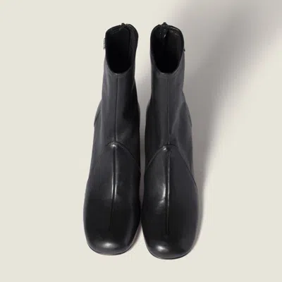 Miu Miu Nappa Leather Booties In Black