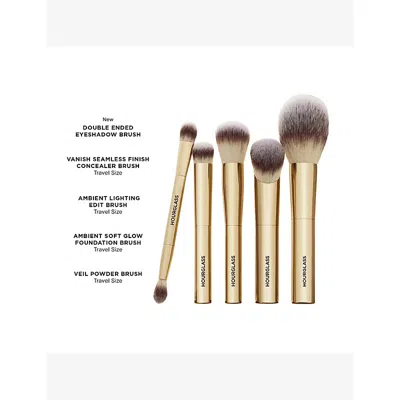 Hourglass Face And Eye Travel Brush Set In Gold