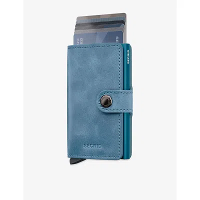 Secrid Womens Teal Miniwallet Leather Wallet In Blue