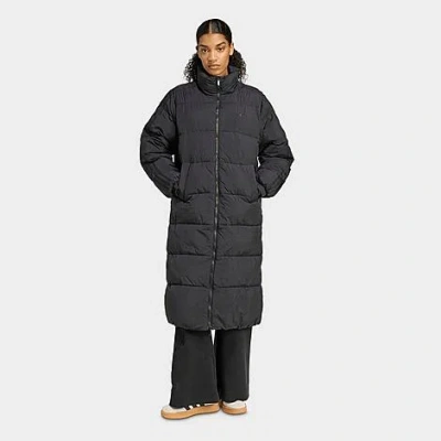 Adidas Originals Women's Originals Adicolor Long Synthetic Fill Puffer Jacket In Black
