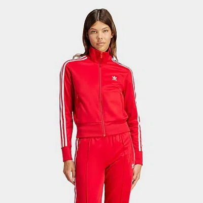 Adidas Originals Adidas Adicolor 3-stripes Knit Track Jacket In Better Scarlet
