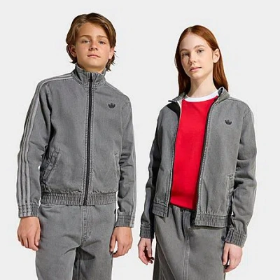 Adidas Originals Big Kids Originals Firebird Denim Jacket In Gray