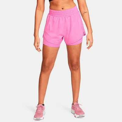 Nike One Dri-fit High-waisted 3-inch 2-in-1 Shorts In Multi