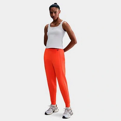 Nike Women's 24.7 Impossiblysoft Dri-fit Mid-rise Jogger Pants In Orange