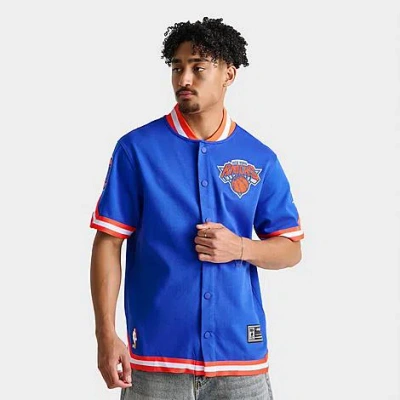 Pro Standard Men's New York Knicks Nba Warm Up Shooting Shirt In Blue