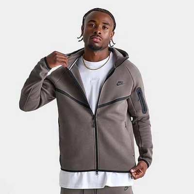 Nike Men's Tech Full-zip Fleece Windrunner Hoodie In Brown