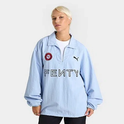 Puma X Fenty Nylon Drill Pullover In Blue