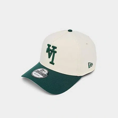 New Era Los Angeles Dodgers Mlb 9forty Upside Down Wordmark A-frame Adjustable Back Hat In Neutral