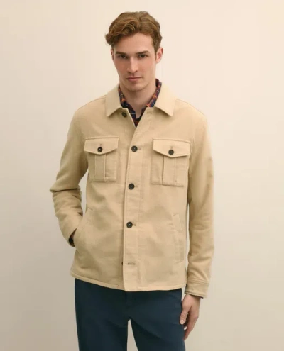 Brooks Brothers Cotton Moleskin Button-up Shirt Jacket In Brown