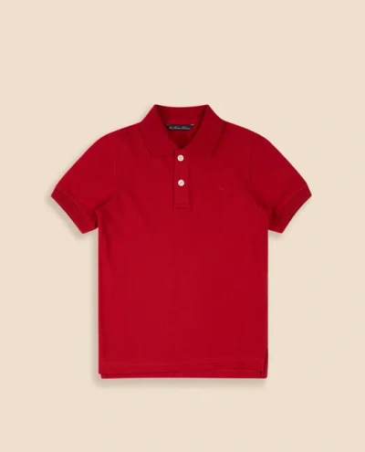 Brooks Brothers Boys Cotton-blend Pique Polo Shirt In Red