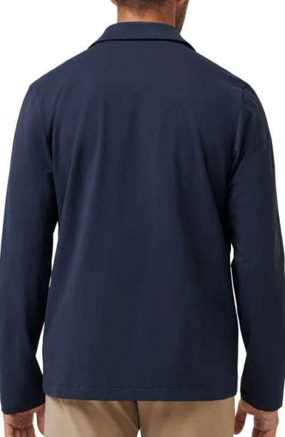 Travismathew Foggy Vista Sweatshirt Sport Coat In Blue