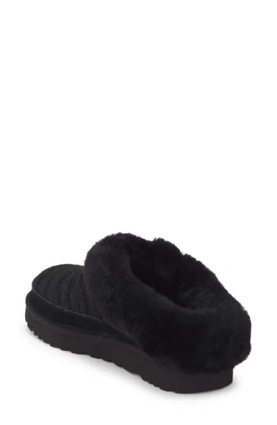 Ugg ® Clette Genuine Shearling Lined Indoor/outdoor Slipper In Black