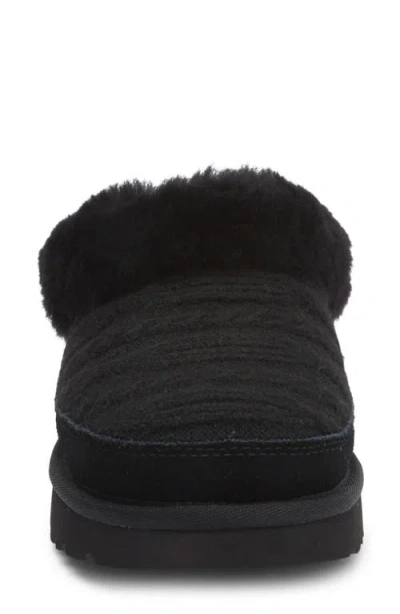Ugg ® Clette Genuine Shearling Lined Indoor/outdoor Slipper In Black