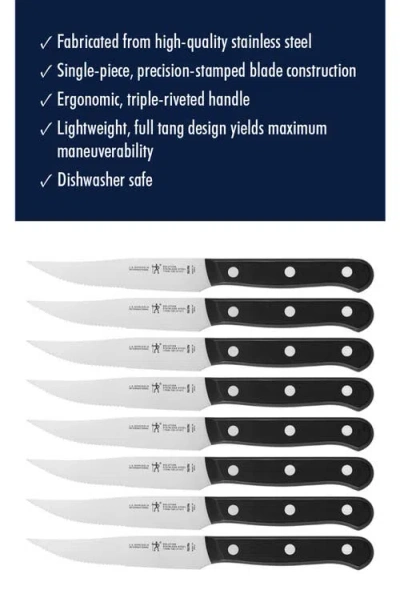 Henckels Cutlery Henckels Solution 8-piece Steak Knife Set In Black